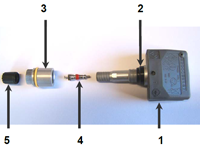 TPMS valve and sensor